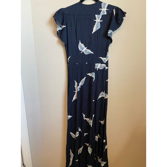 Reformation Blue Wrap Sparrow Dress Size XS - Picture 5 of 5